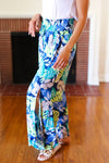 Tropical Boho Smocked Waist Side Slit Palazzo Pants *online exclusive-[option4]-[option5]-Cute-Trendy-Shop-Womens-Boutique-Clothing-Store