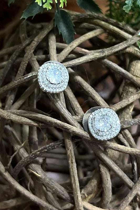 Unbelievable Square Stud Earrings-Silver-Cute-Trendy-Shop-Womens-Boutique-Clothing-Store