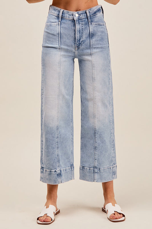 Sightseeing in Style Wide Leg Denim Jeans-Cute-Trendy-Shop-Womens-Boutique-Clothing-Store