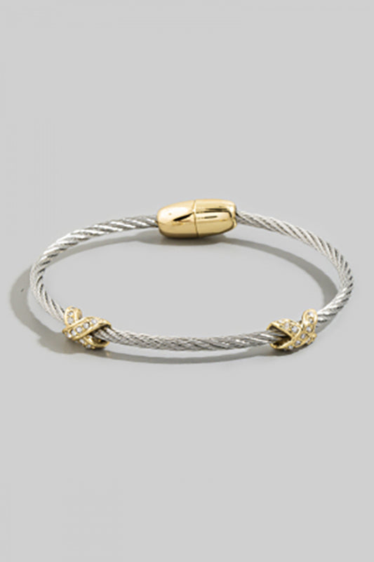 Anything But Basic Cable Rhinestone Bracelet-Cute-Trendy-Shop-Womens-Boutique-Clothing-Store