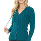 No Cover Up Button Teal Hooded Sweater-[option4]-[option5]-Cute-Trendy-Shop-Womens-Boutique-Clothing-Store