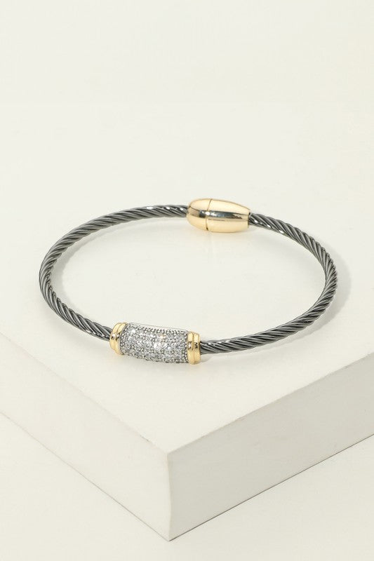 A Good Life Magnetic Cable Bracelet-Black-Cute-Trendy-Shop-Womens-Boutique-Clothing-Store