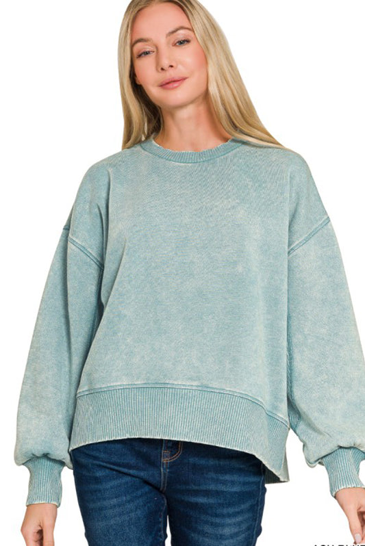 Best Day Yet Oversized Top-Ash Blue-SMALL-[option4]-[option5]-Cute-Trendy-Shop-Womens-Boutique-Clothing-Store