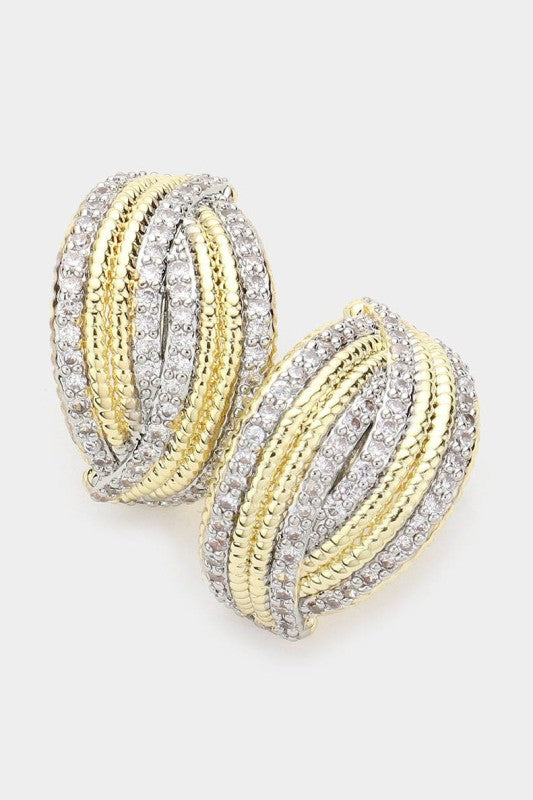 Soft Words Two Tone Sparkling Earrings-[option4]-[option5]-Cute-Trendy-Shop-Womens-Boutique-Clothing-Store