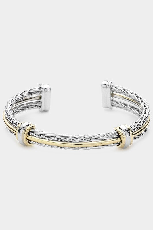 First Glance Two Tone Bracelet-[option4]-[option5]-Cute-Trendy-Shop-Womens-Boutique-Clothing-Store