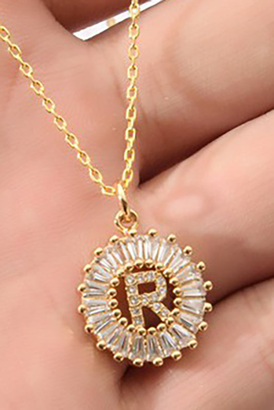Small Radiant Initial Necklace A - W-Cute-Trendy-Shop-Womens-Boutique-Clothing-Store
