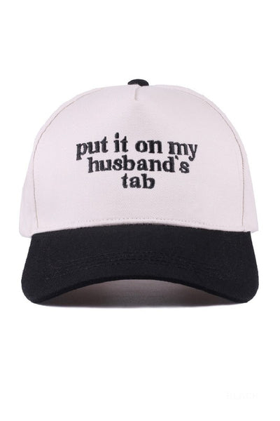 "Put It On My Husband's Tab" Cap-[option4]-[option5]-Cute-Trendy-Shop-Womens-Boutique-Clothing-Store