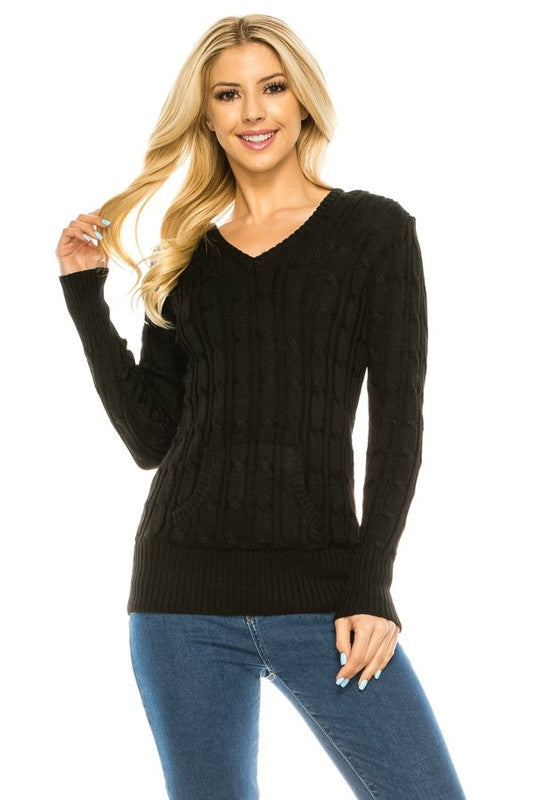 Attention Getter Black Hooded Sweater-[option4]-[option5]-Cute-Trendy-Shop-Womens-Boutique-Clothing-Store