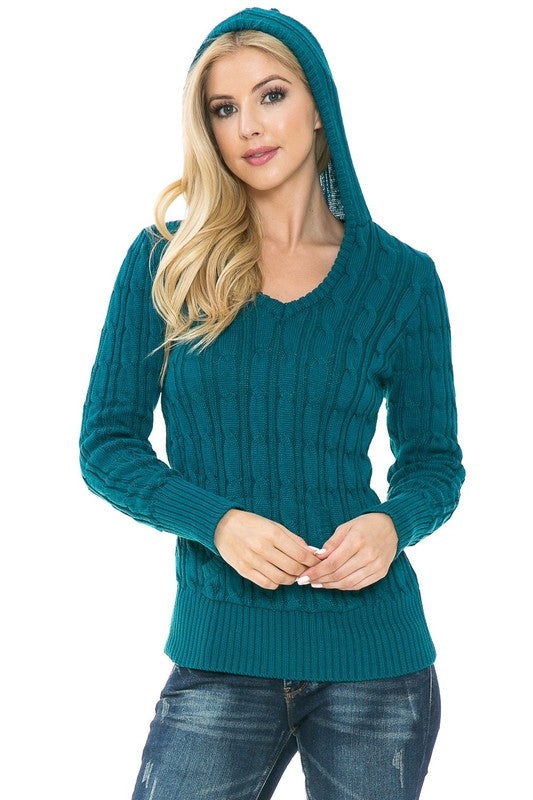 Attention Getter Teal Hooded Sweater-[option4]-[option5]-Cute-Trendy-Shop-Womens-Boutique-Clothing-Store