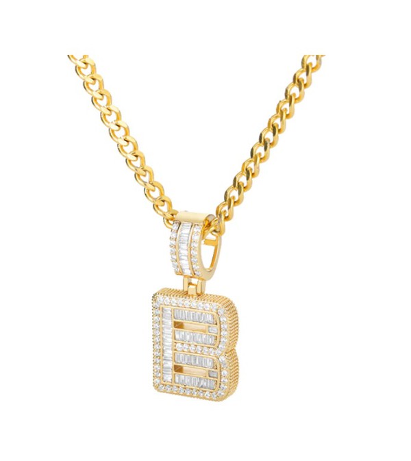 Crystal Set In Gold Initial Necklace A - Z-[option4]-[option5]-Cute-Trendy-Shop-Womens-Boutique-Clothing-Store
