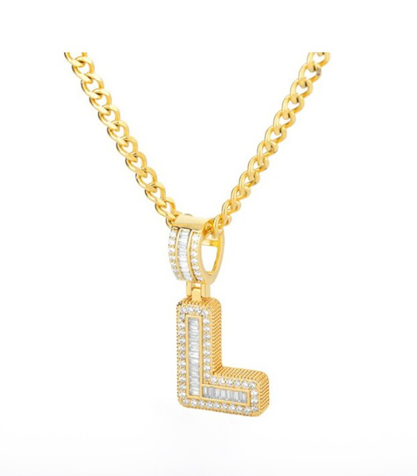 Crystal Set In Gold Initial Necklace A - Z-[option4]-[option5]-Cute-Trendy-Shop-Womens-Boutique-Clothing-Store