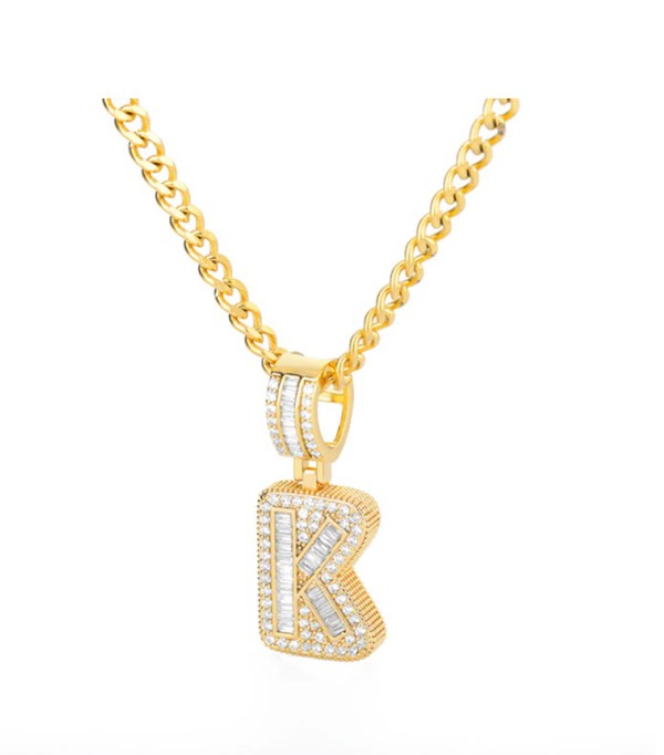 Crystal Set In Gold Initial Necklace A - Z-[option4]-[option5]-Cute-Trendy-Shop-Womens-Boutique-Clothing-Store