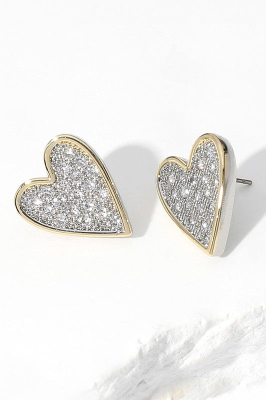 Indulge Yourself Heart Pave Post Earrings-[option4]-[option5]-Cute-Trendy-Shop-Womens-Boutique-Clothing-Store