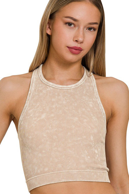 Get The Look Racerback Tanks-Beige-SMALL/MEDIUM-Cute-Trendy-Shop-Womens-Boutique-Clothing-Store