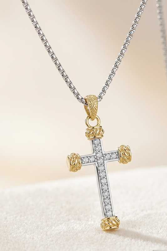 Easy Day CZ Cross Necklace-[option4]-[option5]-Cute-Trendy-Shop-Womens-Boutique-Clothing-Store