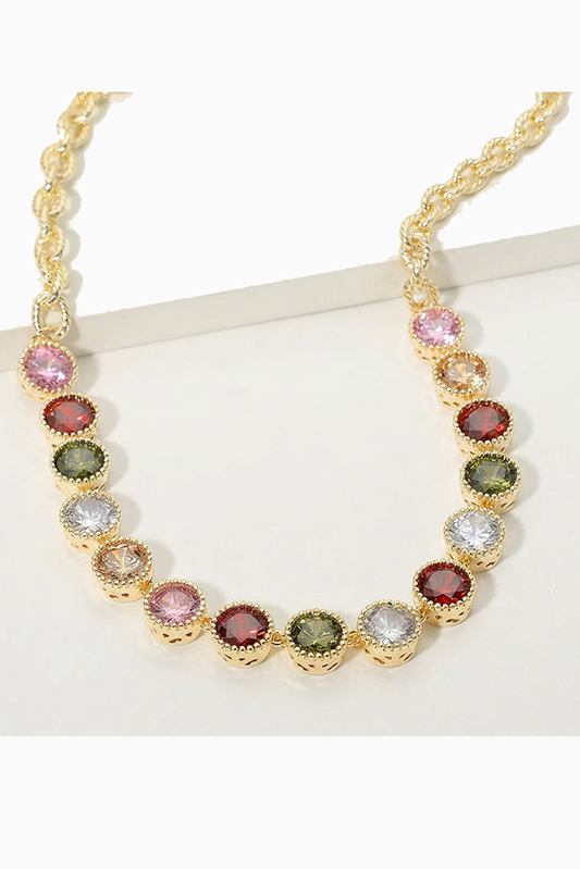 On The Town Multicolor Necklace-[option4]-[option5]-Cute-Trendy-Shop-Womens-Boutique-Clothing-Store