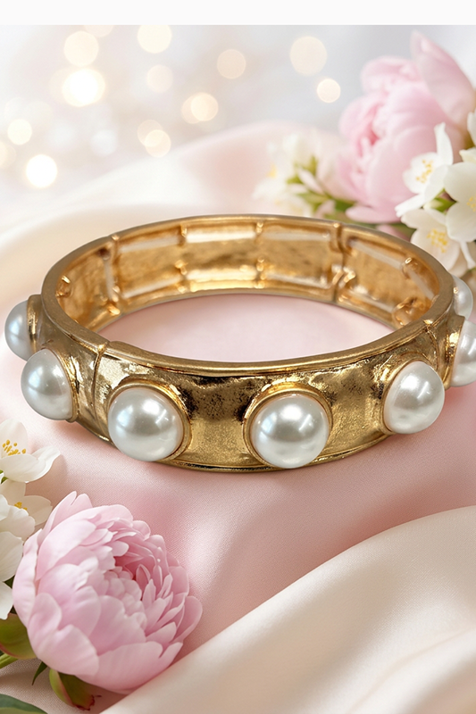Win the Wrist Game Chunky Pearl Bangle-Cute-Trendy-Shop-Womens-Boutique-Clothing-Store