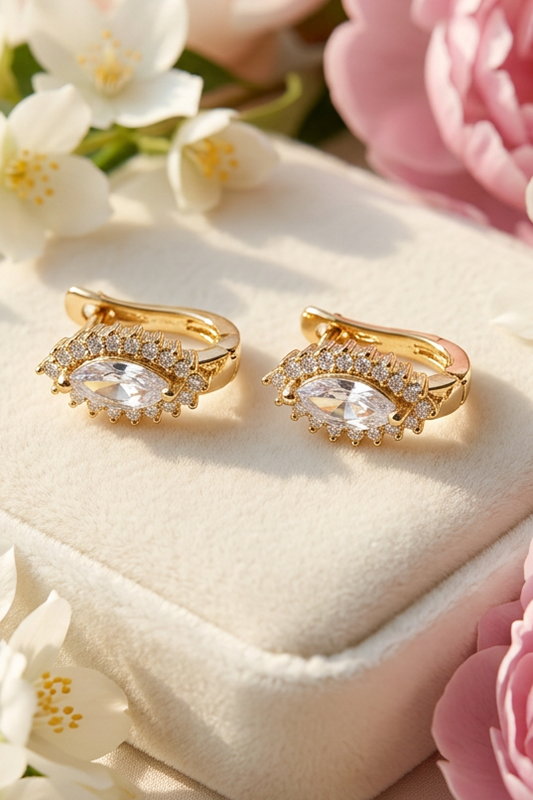 Effortless Glam Marquise Huggie Earrings-Cute-Trendy-Shop-Womens-Boutique-Clothing-Store