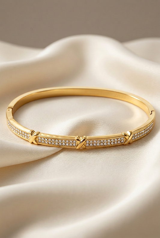 Cross My Heart Pave CZ X-Divider Bangle-Cute-Trendy-Shop-Womens-Boutique-Clothing-Store