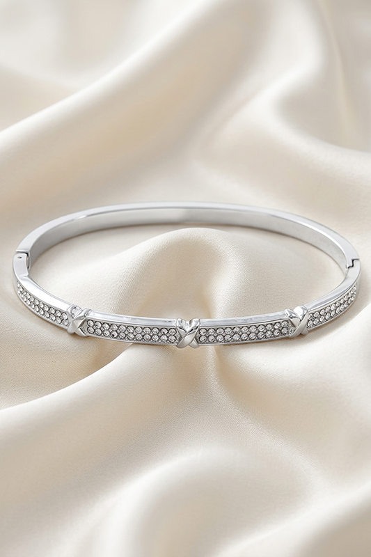 Cross My Heart Pave CZ X-Divider Bangle-Cute-Trendy-Shop-Womens-Boutique-Clothing-Store