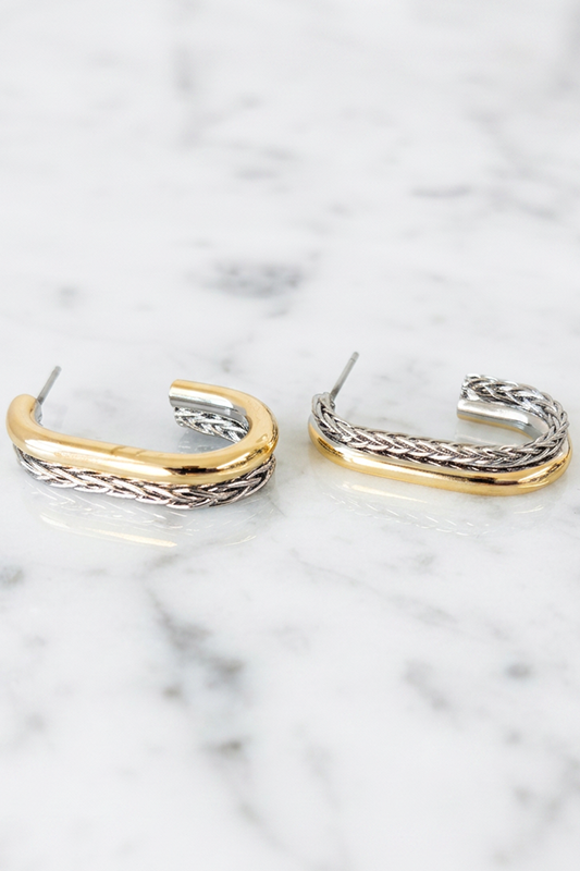 Two-Tone Braided Open Hoops-Cute-Trendy-Shop-Womens-Boutique-Clothing-Store