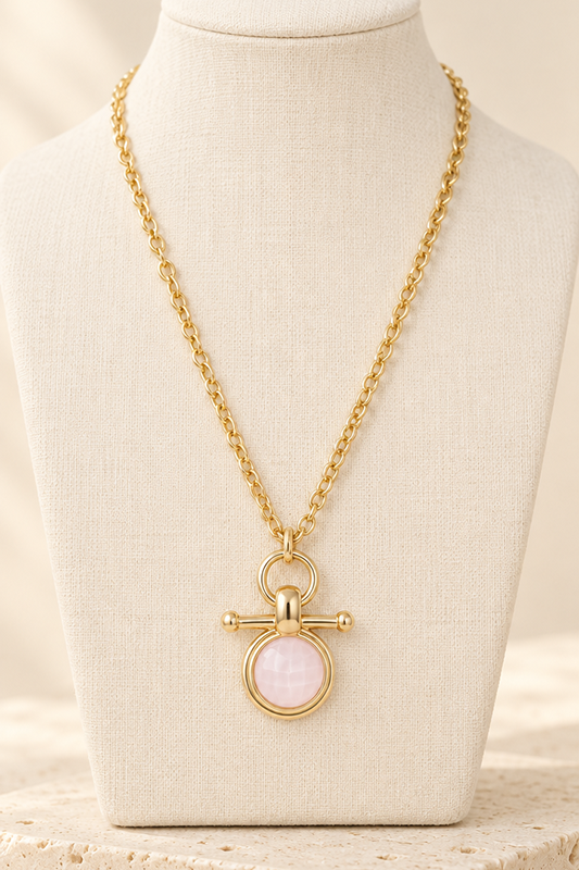 Be the Envy Statement Toggle Necklace-Pink-Cute-Trendy-Shop-Womens-Boutique-Clothing-Store