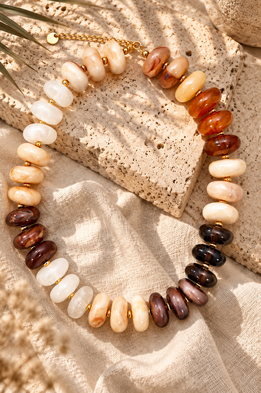 Fall Harvest Irregular Beaded Necklace-Cute-Trendy-Shop-Womens-Boutique-Clothing-Store