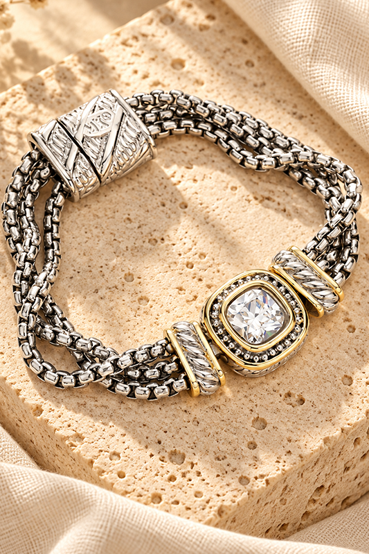 Trust Fund Energy Square Crystal Bracelet-Cute-Trendy-Shop-Womens-Boutique-Clothing-Store