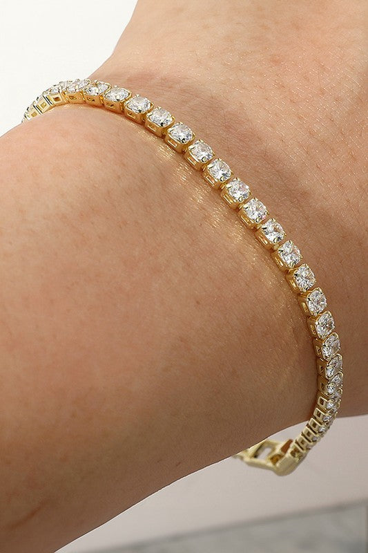 Stunning Style CZ Tennis Bracelet-[option4]-[option5]-Cute-Trendy-Shop-Womens-Boutique-Clothing-Store