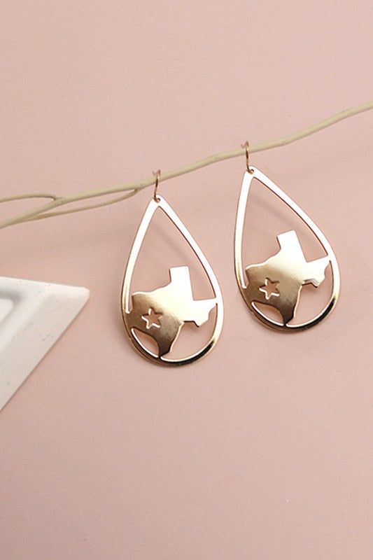 Deep In The Heart Texas Hoop Earrings-Cute-Trendy-Shop-Womens-Boutique-Clothing-Store