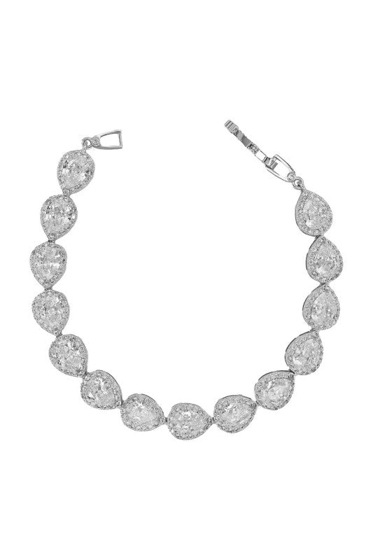 Sparkling Eyes Teardrop CZ Bracelet-[option4]-[option5]-Cute-Trendy-Shop-Womens-Boutique-Clothing-Store