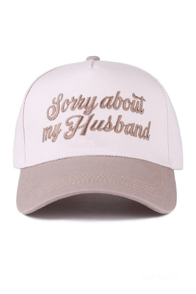 "Sorry About My Husband" Cap-[option4]-[option5]-Cute-Trendy-Shop-Womens-Boutique-Clothing-Store