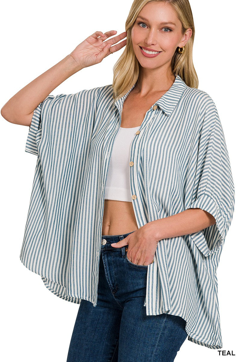 Salute the Stripes Top Teal-[option4]-[option5]-Cute-Trendy-Shop-Womens-Boutique-Clothing-Store