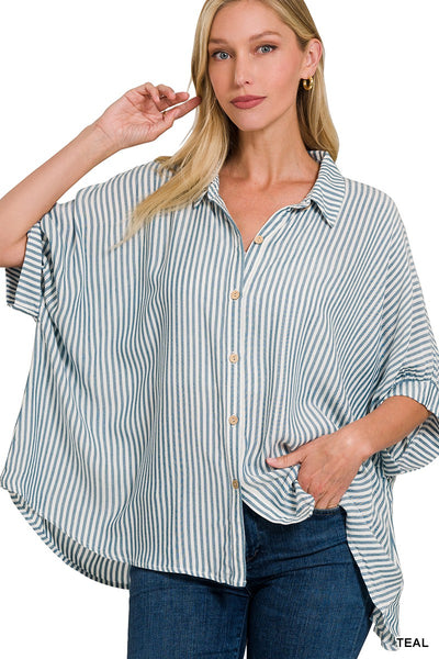 Salute the Stripes Top Teal-[option4]-[option5]-Cute-Trendy-Shop-Womens-Boutique-Clothing-Store