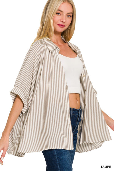 Salute the Stripes Top Taupe-[option4]-[option5]-Cute-Trendy-Shop-Womens-Boutique-Clothing-Store