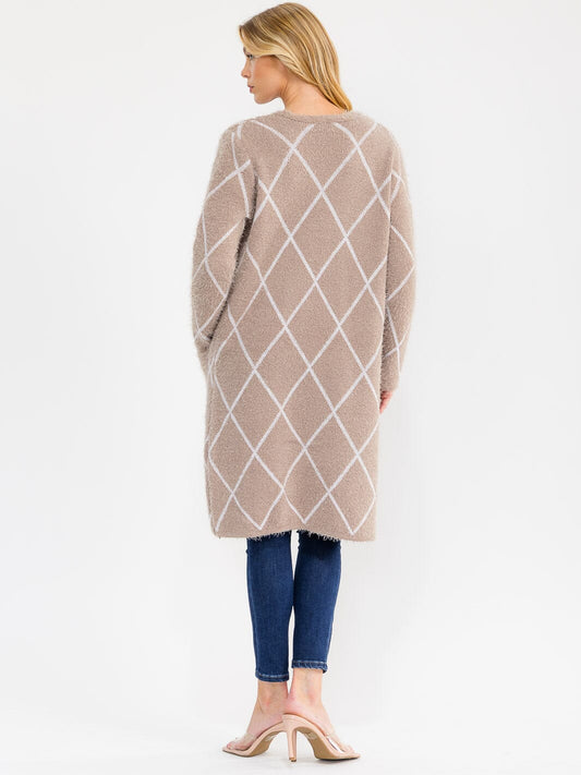 Fireside Diamond-Grid Knit Cardigan-Cute-Trendy-Shop-Womens-Boutique-Clothing-Store