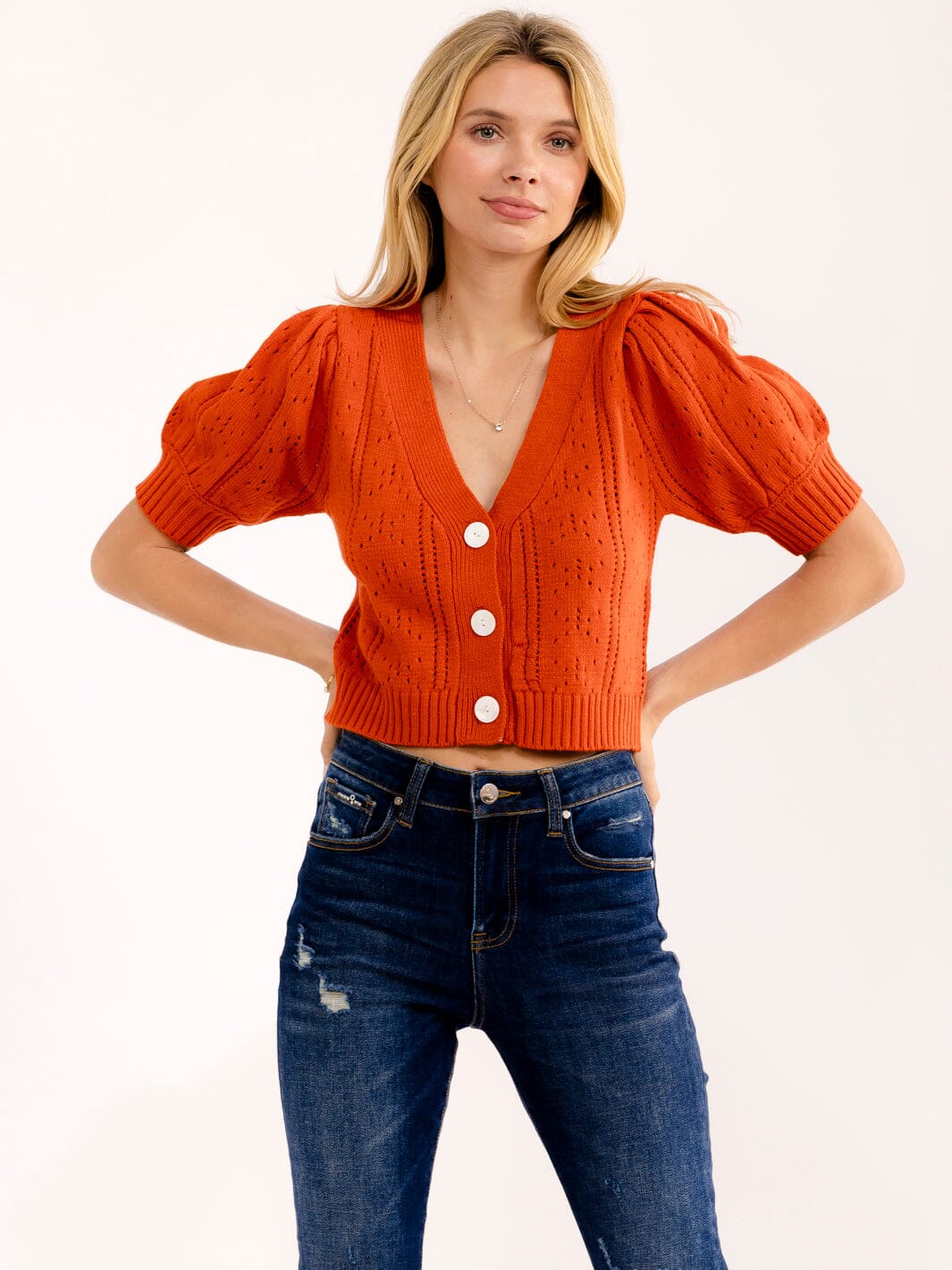 Sunset Hour Short Sleeve Crochet Cardigan-Cute-Trendy-Shop-Womens-Boutique-Clothing-Store
