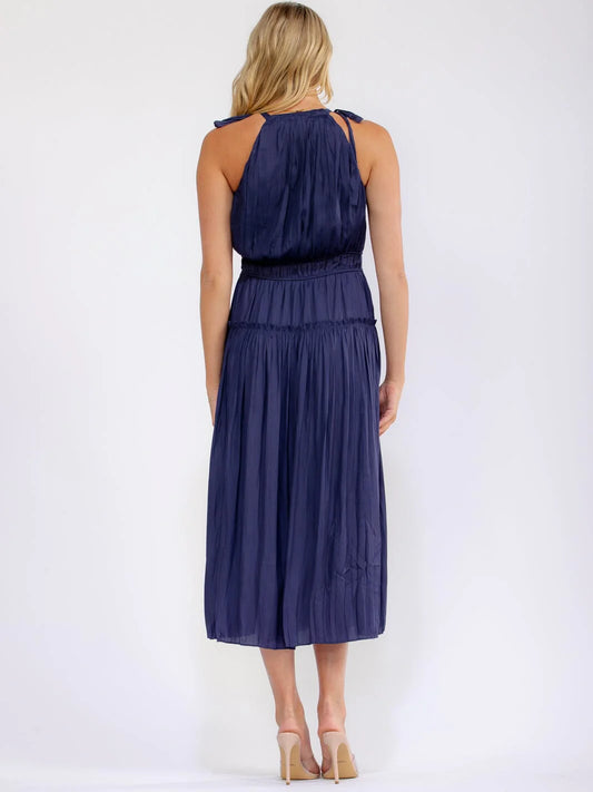 Midnight Elegance Tiered Halter Maxi Dress-Cute-Trendy-Shop-Womens-Boutique-Clothing-Store
