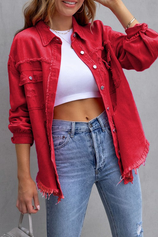 Stay With Me Red Denim Jacket-[option4]-[option5]-Cute-Trendy-Shop-Womens-Boutique-Clothing-Store