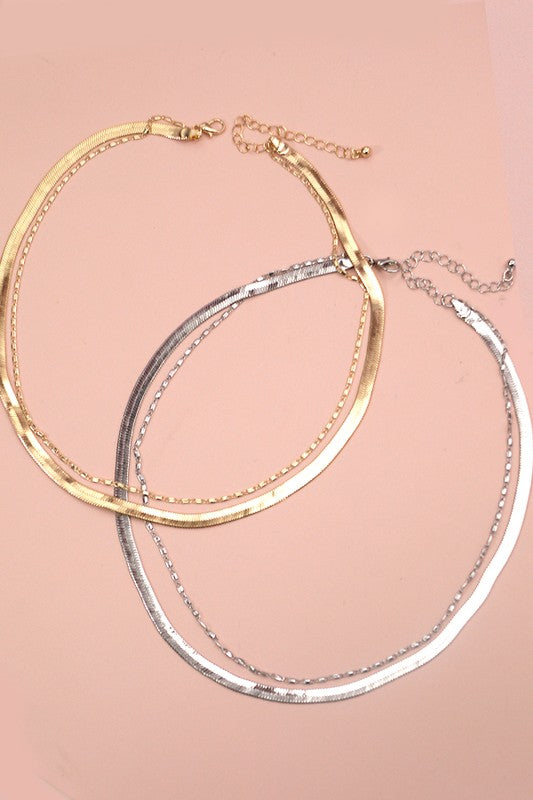 Simple Is Best Double Layering Necklace-[option4]-[option5]-Cute-Trendy-Shop-Womens-Boutique-Clothing-Store