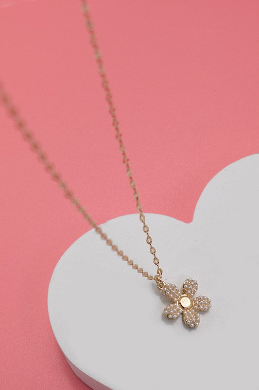 Take Me Back Flower Charm Necklace-[option4]-[option5]-Cute-Trendy-Shop-Womens-Boutique-Clothing-Store