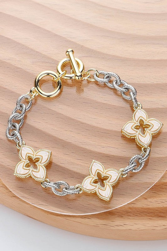 Lucky Day Mother of Pearl Clover Bracelet-[option4]-[option5]-Cute-Trendy-Shop-Womens-Boutique-Clothing-Store