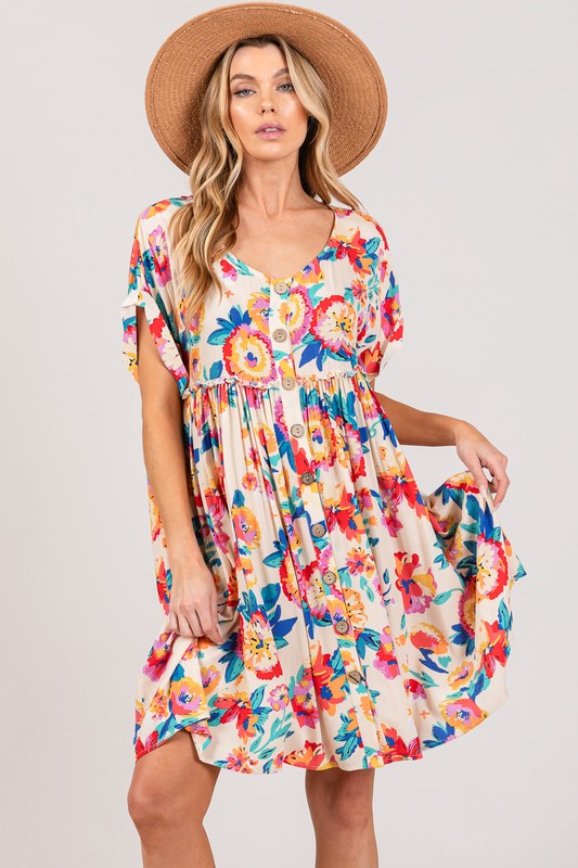 Happiness & Joy Colorful Summer Dress *Online & In Store*-[option4]-[option5]-Cute-Trendy-Shop-Womens-Boutique-Clothing-Store