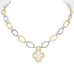 Let's Be Honest Quatrefoil Two Tone Necklace-[option4]-[option5]-Cute-Trendy-Shop-Womens-Boutique-Clothing-Store