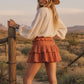 Grab Your Boots Tiered Ruffle Skort-Orange-SMALL-[option4]-[option5]-Cute-Trendy-Shop-Womens-Boutique-Clothing-Store
