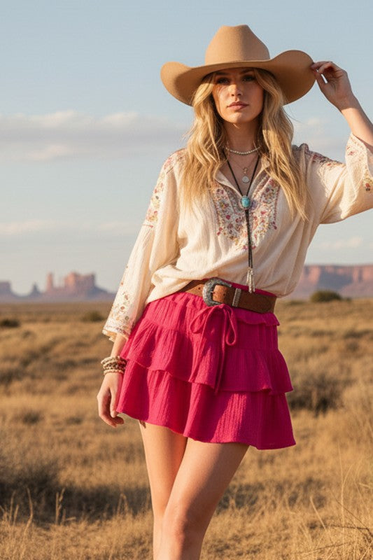 Grab Your Boots Tiered Ruffle Skort-[option4]-[option5]-Cute-Trendy-Shop-Womens-Boutique-Clothing-Store