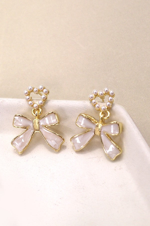 Adorable Heart & Bow Earrings-[option4]-[option5]-Cute-Trendy-Shop-Womens-Boutique-Clothing-Store
