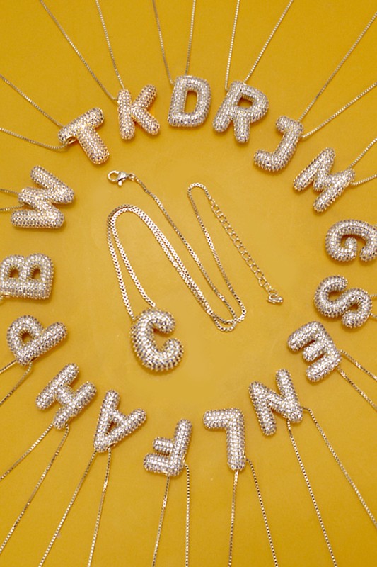 Personalized Bubble Necklace S Gold-Cute-Trendy-Shop-Womens-Boutique-Clothing-Store
