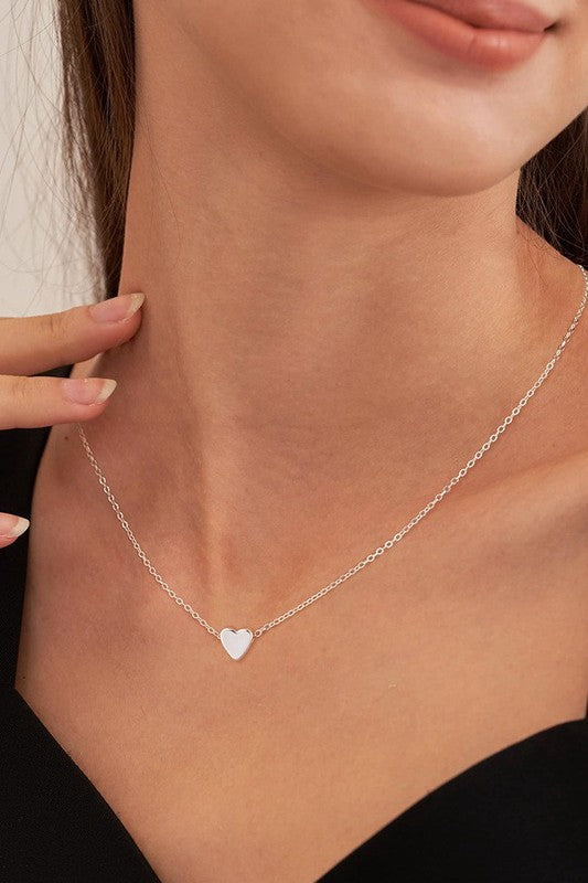 Petite and Dainty Heart Necklace-Cute-Trendy-Shop-Womens-Boutique-Clothing-Store