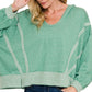 My Casual Chic Sweatshirt Dusty Kelly Green-[option4]-[option5]-Cute-Trendy-Shop-Womens-Boutique-Clothing-Store